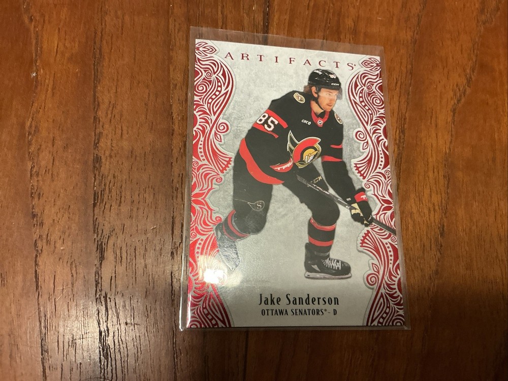 2025-26 Upper Deck Artifacts – Jake Sanderson #3 Ruby /599