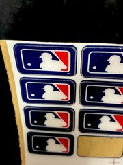 MLB Batter Logo Batting Helmet Full Size Decal Sticker Window Navy Red