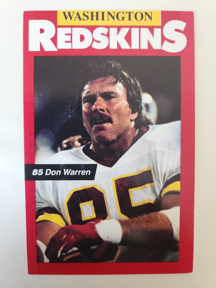 1989 Washington Redskins Police Mobil Card 85 Don Warren
