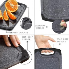 Cutting Boards for Kitchen, Large-Small Board Set of Large, Dark Gray