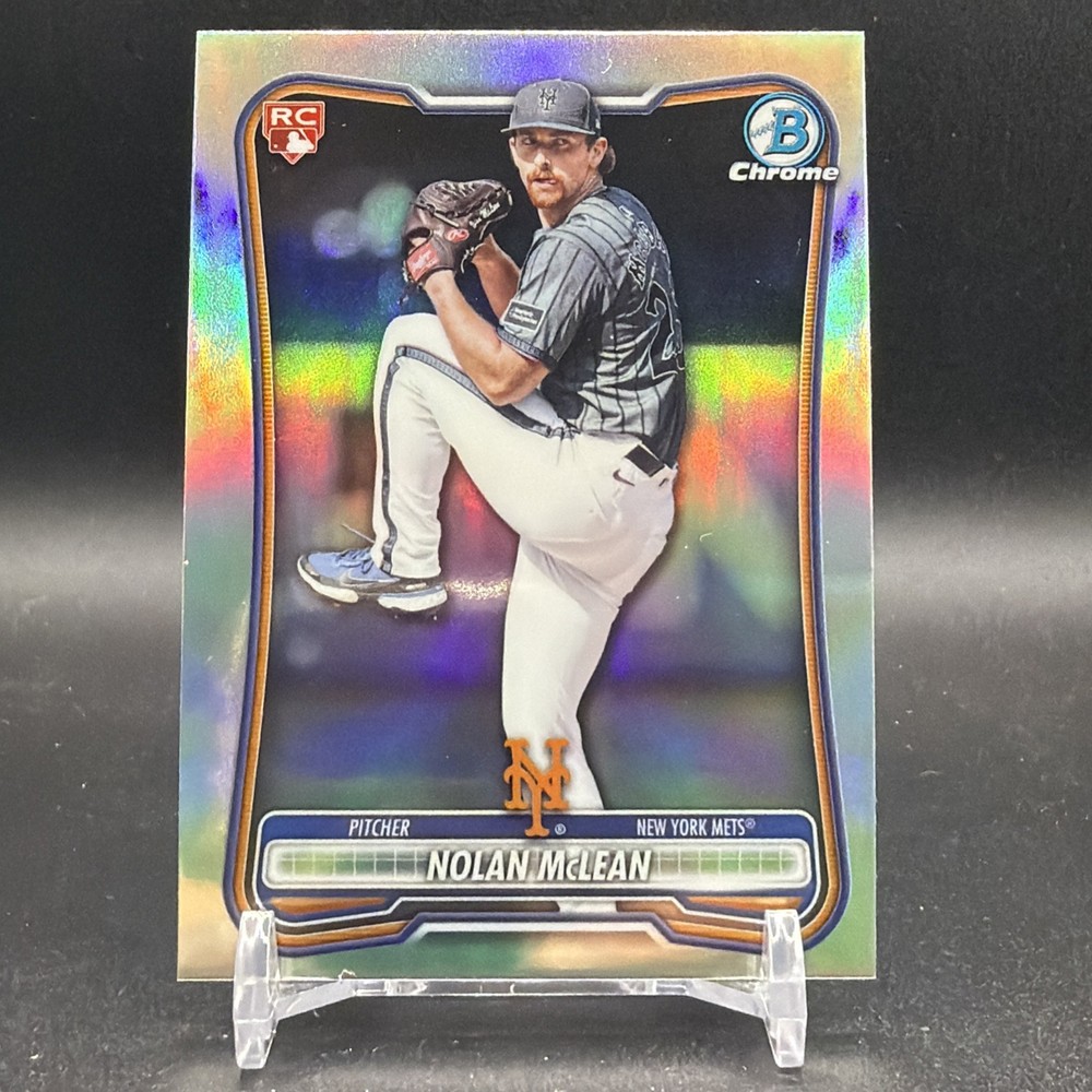 Nolan McLean 2026 Bowman Chrome Red Rookie Redemption Refractor RC NY Mets #85