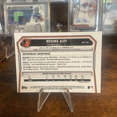 Wehiwa Aloy 2026 Bowman #BCP-135 1st Bowman Chrome Prospects – ORIOLES