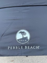 Pebble Beach 1919 Logo Golf Umbrella Black and Gray Large Vented 58&Prime; Shed Rain