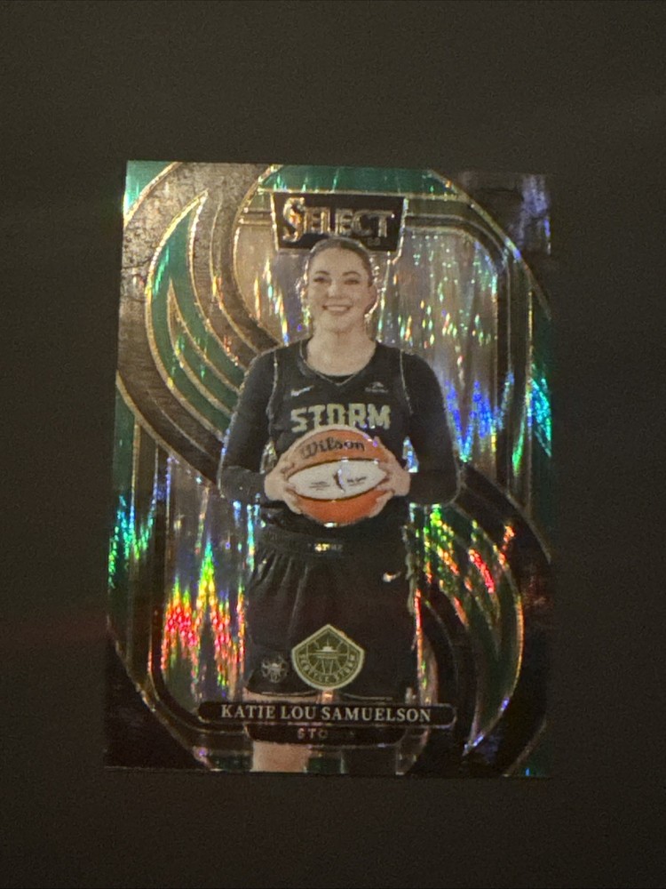2025 Katie Lou Samuelson 143 Panini Select WNBA Premier Green Flash Prizm Storm