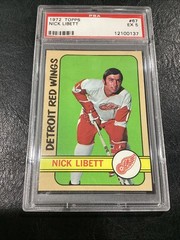 1972 Topps NHL Hockey #67 Nick Libett Detroit Red Wings PSA 5 EX Low Pop Card CA