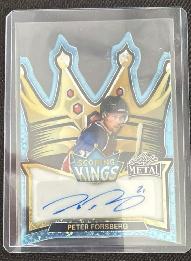2026 Leaf Metal Peter Forsberg Scoring Kings Crown Auto 1/1 Avalanche One-of-One