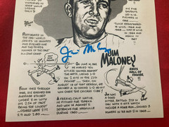 JIM MALONEY Cincinnati Reds SIGNED Autograph Print Photo 11×17 Bob Parker w/ COA