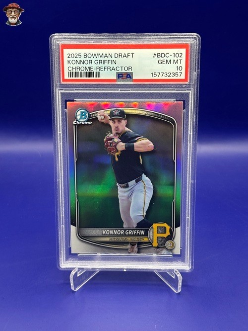 2025 Bowman Draft Konnor Griffin Chrome Refractor #BDC-102 Pirates PSA 10