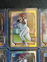 YASMANY TOMAS 2015 1st BOWMAN CHROME REFRACTOR 8 Card LOT RC AUTOs
