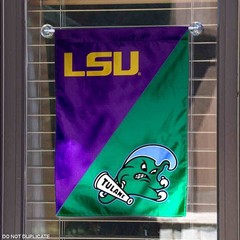 LSU vs Tulane House Divided Garden Flag Yard Flag