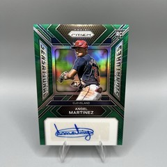 2024 Panini Prizm Sensational Signatures Angel Martinez #SS-AM Green Prizm RC AU
