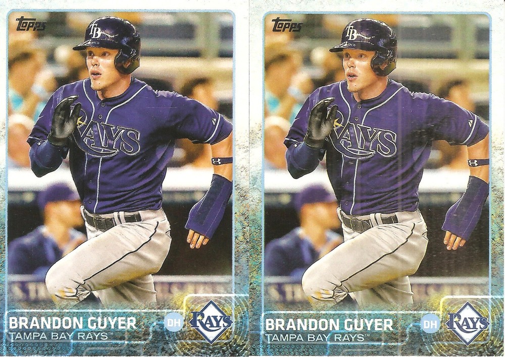 2 CARD BASEBALL CARD LOT OF BRANDON GUYER 446