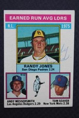 San Diego Padres Randy Jones signed autographed 1974 Topps NL ERA Leaders Card +