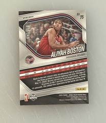 2025 WNBA Prizm Aliyah Boston Red Seismic #75 Indiana Fever /249