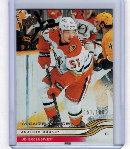 2025-26 Upper Deck Olen Zellweger UD Exclusives Base #&rsquo;ed 051/100 #251 Jersey #
