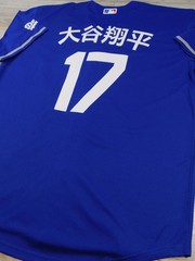 SHOHEI OHTANI LOS ANGELES DODGERS MENS KANJI X-LARGE BLUE #17 BASEBALL JERSEY