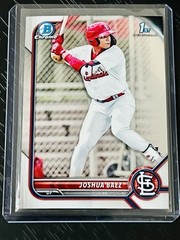 Joshua Baez 2022 Bowman 1st Chrome Parallel #BCP-112 Cardinals Prospect Rookie