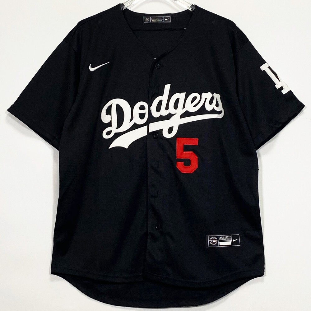 Freddie Freeman Baseball Jersey, #5, Stitched, Black, S/M/L/XL/2XL/3XL