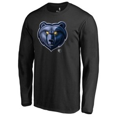 Men&rsquo;s Black Memphis Grizzlies Midnight Mascot Long Sleeve T-Shirt