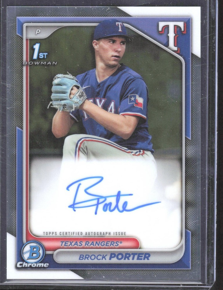 Brock Porter 2024 1st Bowman Chrome Auto Texas Rangers #CPA-BP