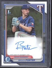Brock Porter 2024 1st Bowman Chrome Auto Texas Rangers #CPA-BP