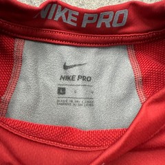 Arkansas Razorbacks Nike Pro Shirt Men L Red Gray Crew Neck Stretch Training
