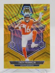 2024 Panini Mosaic Troy Franklin GOLD WAVE /17 #378 Rookie Card