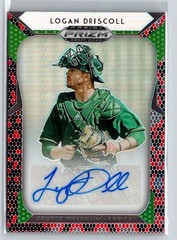 2019 Panini Prizm Draft Logan Driscoll Autographs Red & Black Snake Skin U.38