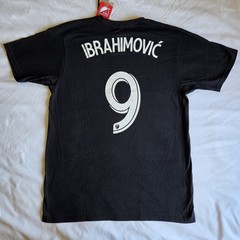 Adidas LA Galaxy Zlatan Ibrahimovic #9 MLS FIFA Soccer Futbol S-2XL Black TShirt