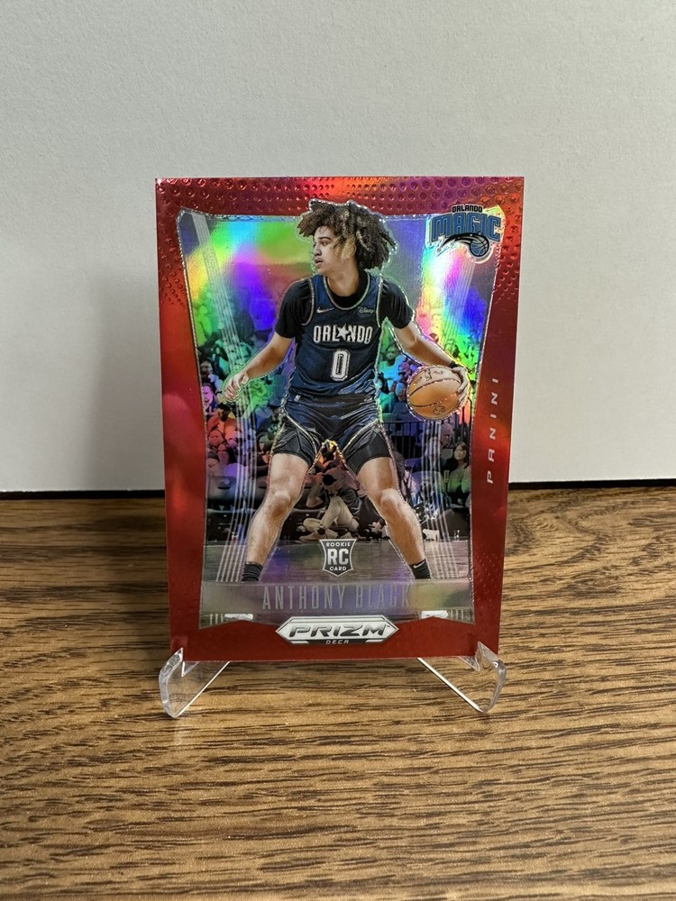 2023-24 Panini Prizm Deca Anthony Black #106 Red Prizm #053/199 (RC)