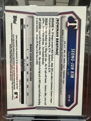 2026 Bowman Seong-Jun Kim AUTO Chrome Blue X-Fractor /150 Rangers 1st Bowman