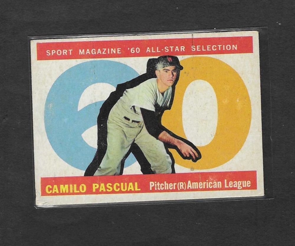 1960 Topps Baseball #569 Camilo Pascual All-Star, Washington Senators