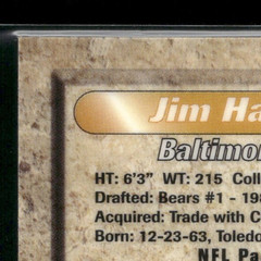1998 Bowman&rsquo;s Best Jim Harbaugh Atomic Refractor #/100 Serial #071/100 EX