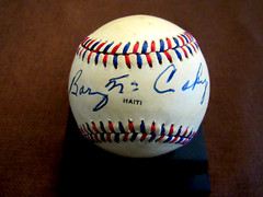 BARNEY MCCOSKY DETROIT TIGERS A&rsquo;S SIGNED AUTO 1984 OLYMPIC BASEBALL JSA BEAUTY