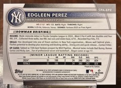 Edgleen Perez 2025 1st Bowman Chrome Blue Xfractor /150 AUTO Pittsburgh Pirates
