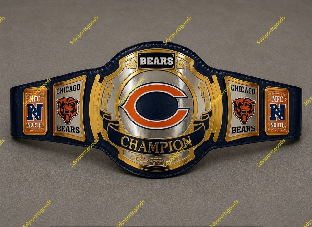 Custom CHICAGO BEARS Championship Wrestling Belt 2mm Brass Adult Size