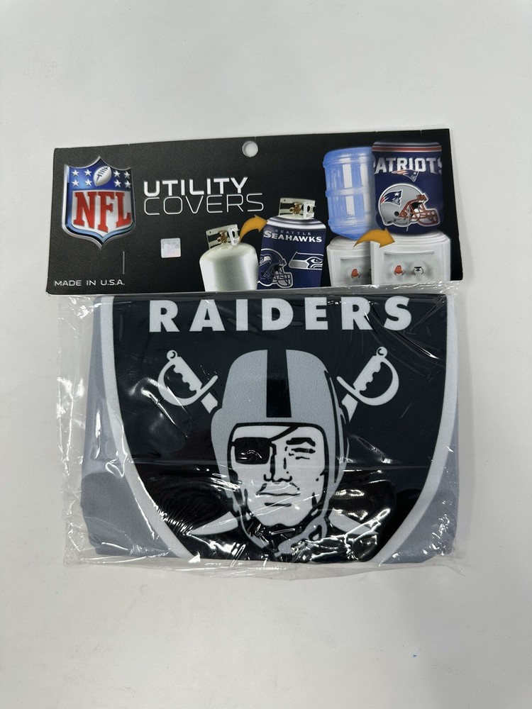 NFL Football Raiders Utility Cover for Buckets Propane Tanks 5 Gallon Bucket NEW