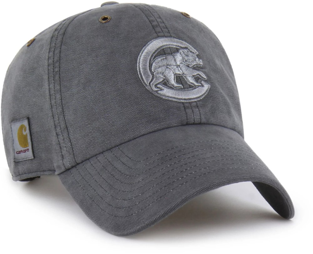 Chicago Cubs Carhartt x &rsquo;47 Charcoal Dye Clean Up Adjustable Hat Cap Dad Hat MLB