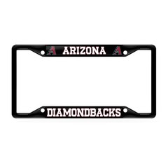 Arizona Diamondbacks MLB 3D Polyurethane 4-Hole Black Metal License Plate Fram