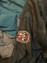 Reebok NFL Pro Line San Francisco 49ers Pullover Jacket Black Red White
