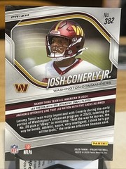 2025 Panini Prizm – Josh Conerly Jr Green Shock Fat Pack Exclusive