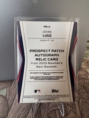 2025 Bowman&rsquo;s Best Joswa Lugo Auto Autograph Patch Jersey Orange #12/25 ANGELS