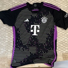 adidas Bayern Munich Soccer Jersey 2XL Black Purple (Fits Like A Large)