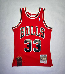 Chicago Bulls Scottie Pippen #33 1997 Hardwood Classics Red Jersey Size Mens XS
