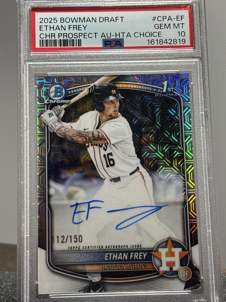 2025 Bowman Draft – Chrome Prospect Autographs Ethan Frey #CPA-EF /150