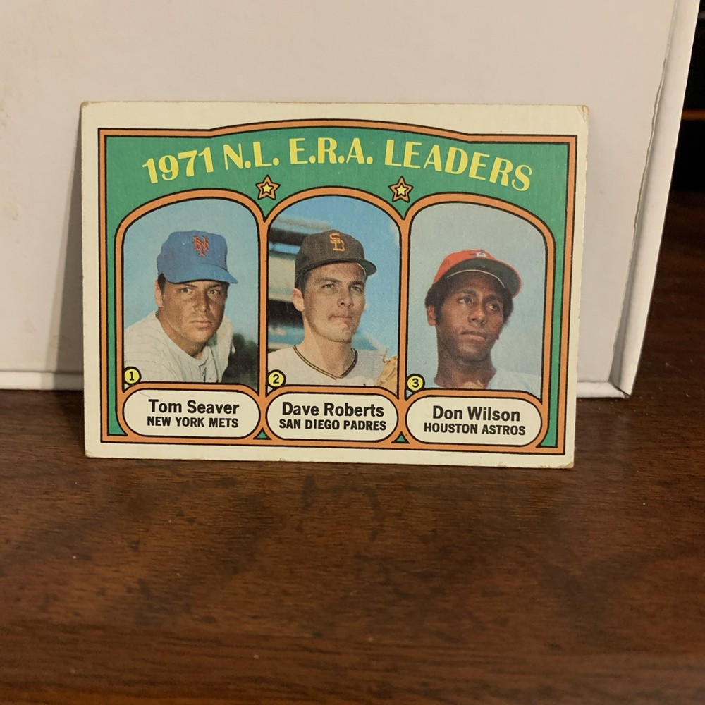 1972 Topps – League Leaders Tom Seaver, Dave Roberts, Don Wilson #91