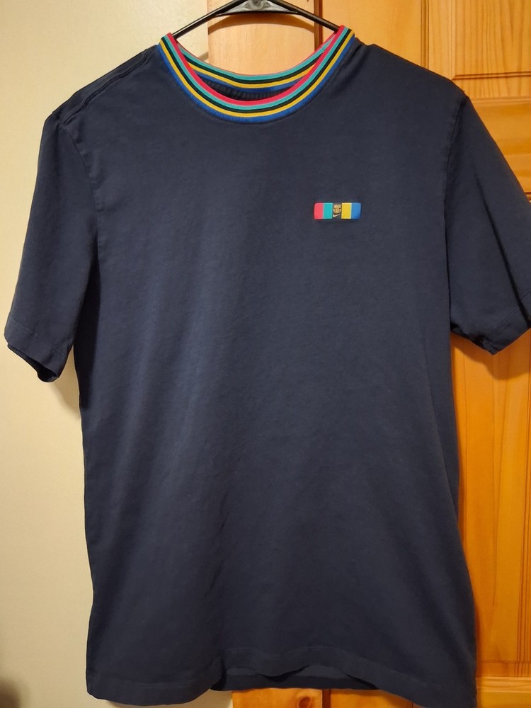 Nike FC Barcelona Ignite Soccer Football T-Shirt Blue Mens L DJ1785-451