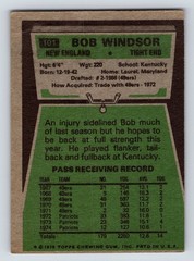 1974 Topps Parker Brothers Pro Draft #49a Bob Windsor 1972