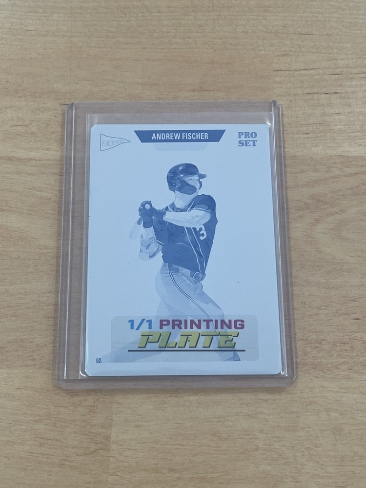 Andrew Fischer 2026 Leaf Pro Set Metal Baseball 1/1 Printing Plate