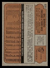 1972 Topps Baseball #650 Sal Bando VG/EX *e3